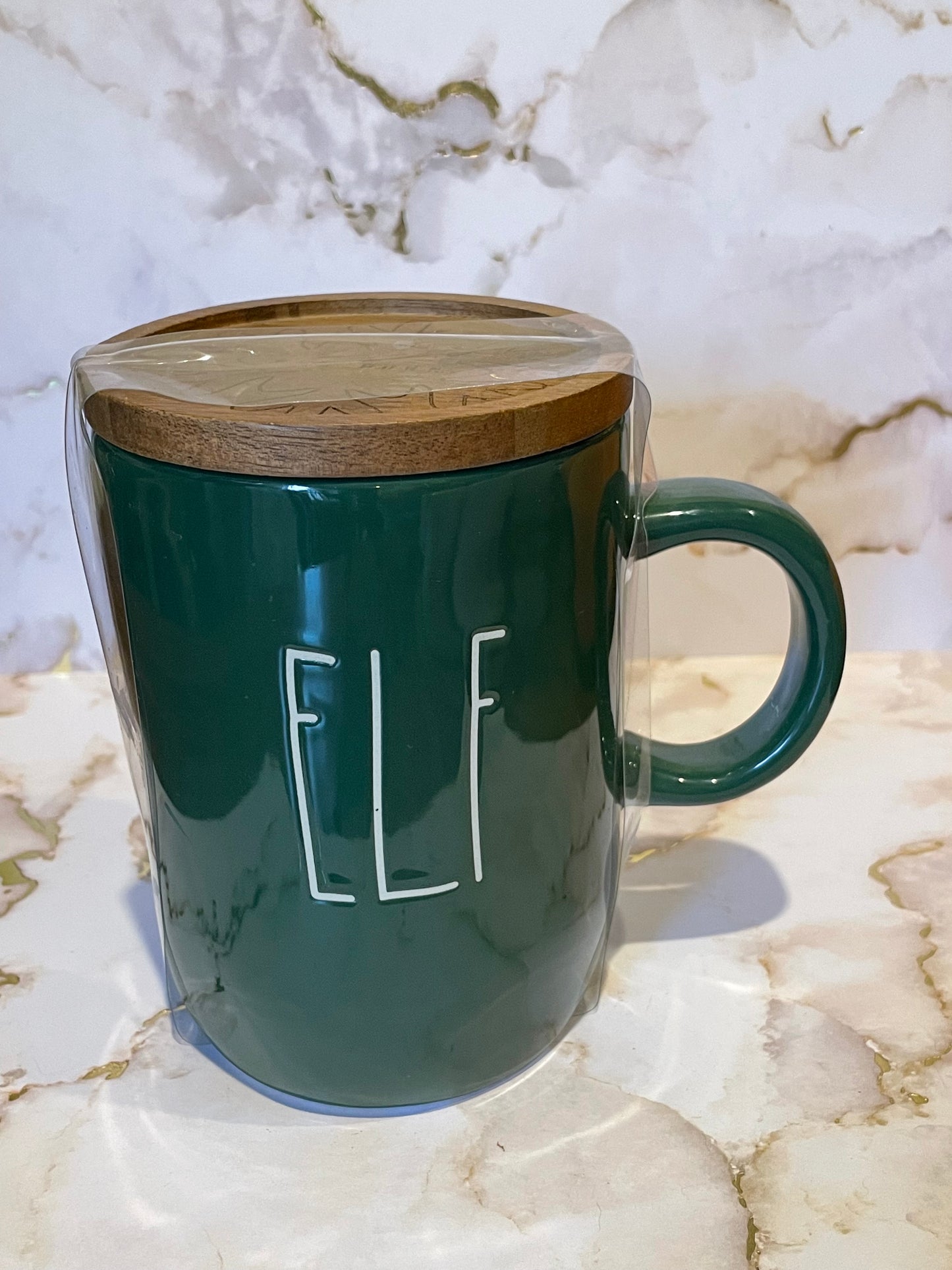 Rae Dunn Elf with Wooden Lid