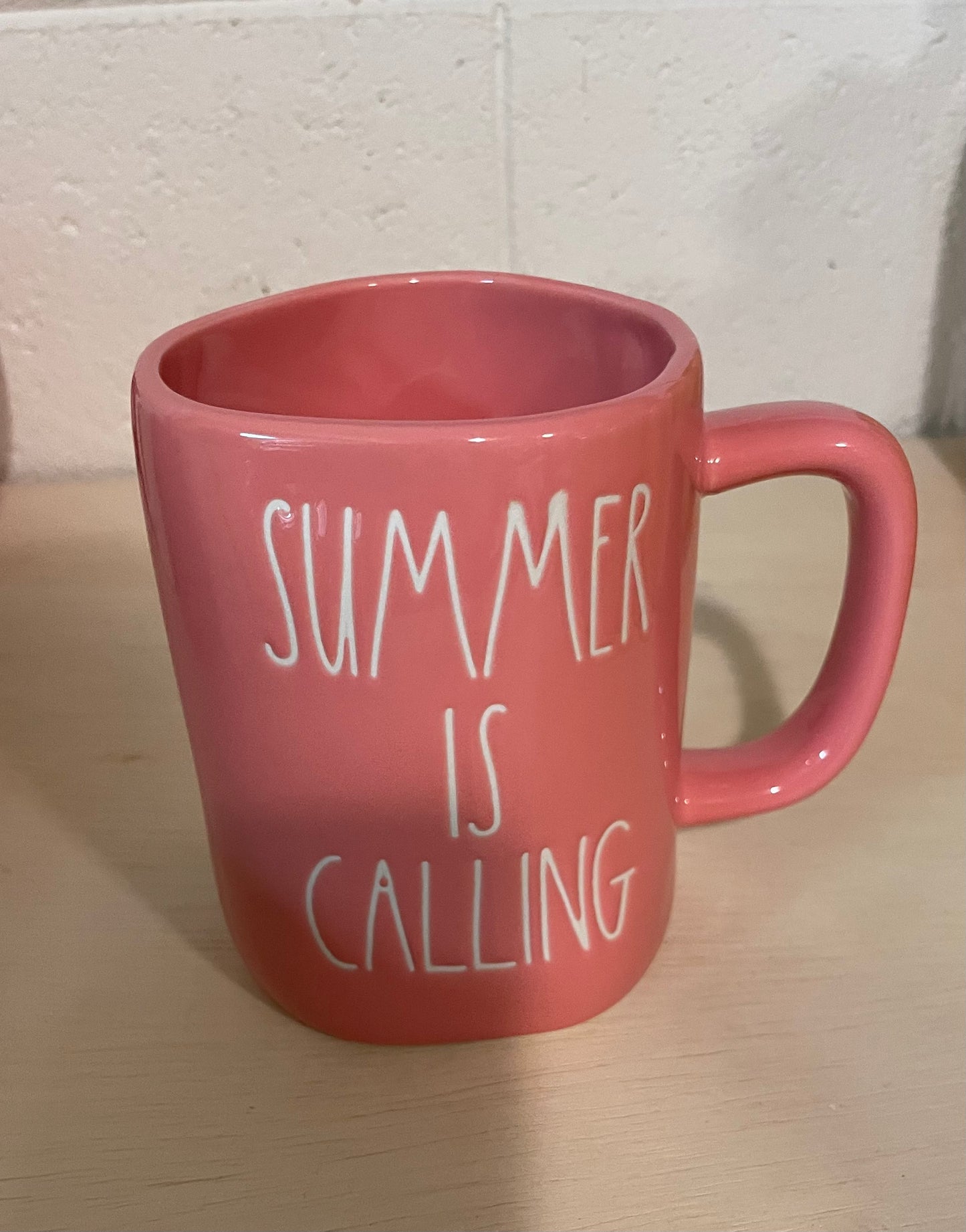 Rae Dunn Summer is Calling Pink Mug