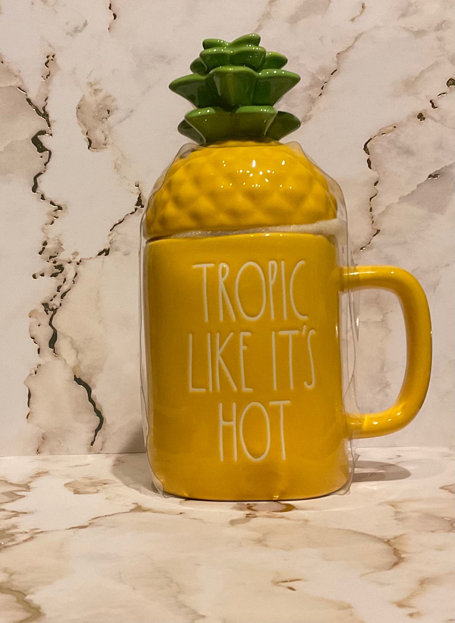 Rae Dunn Tropic Like It's Hot Yellow Pineapple Topper