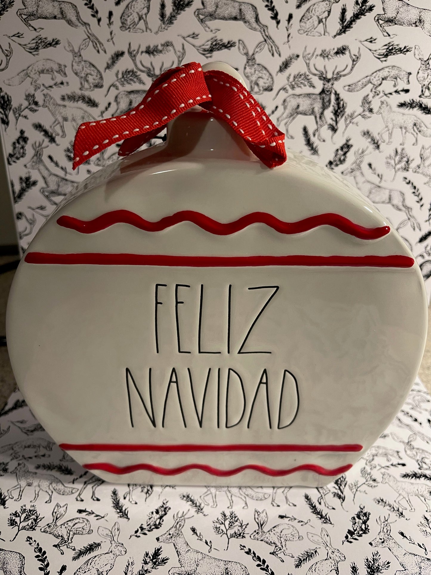 Rae Dunn Feliz Navidad Ornament