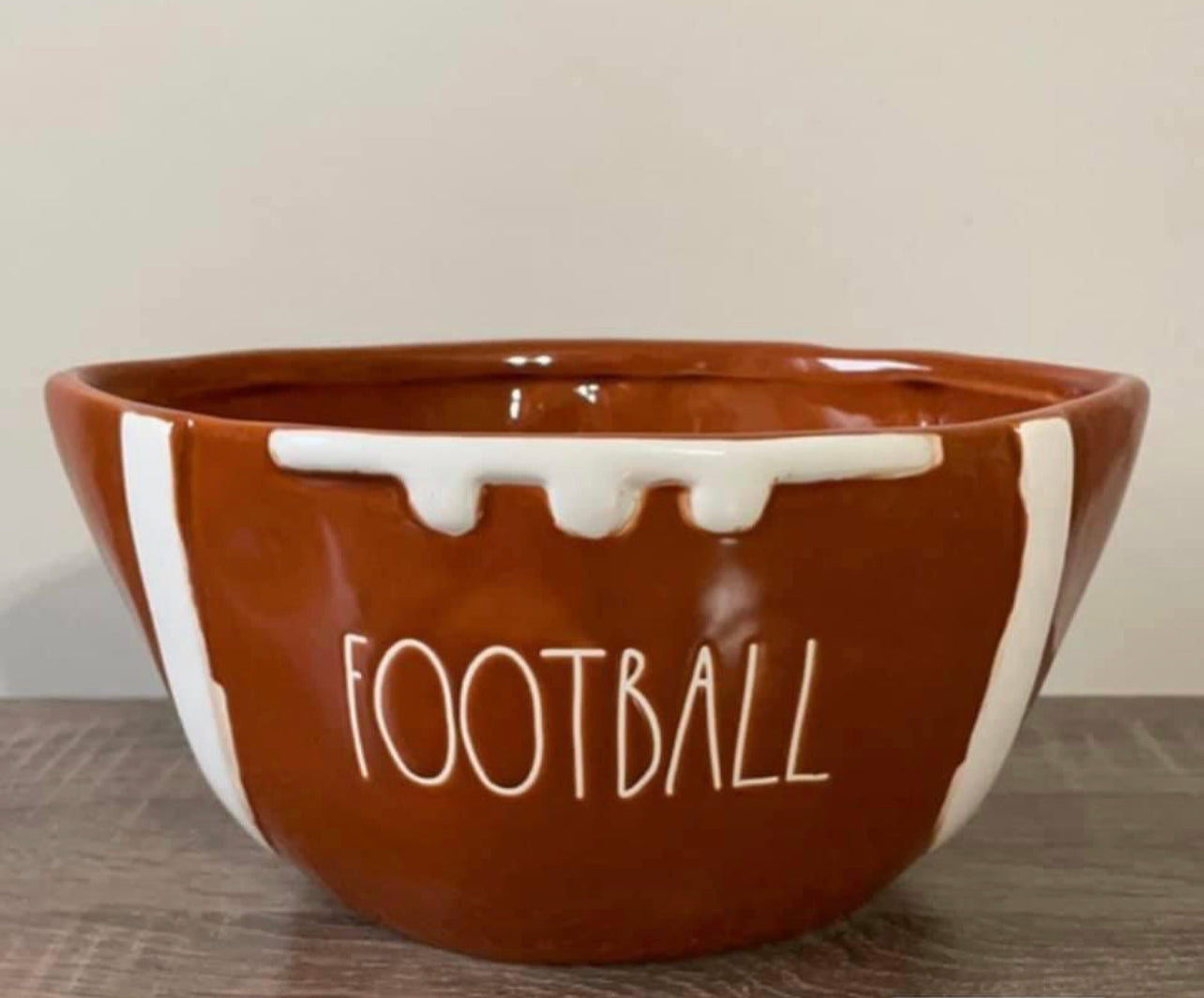 Rae Dunn 2 Medium outlet Football Bowls FOOTBALL