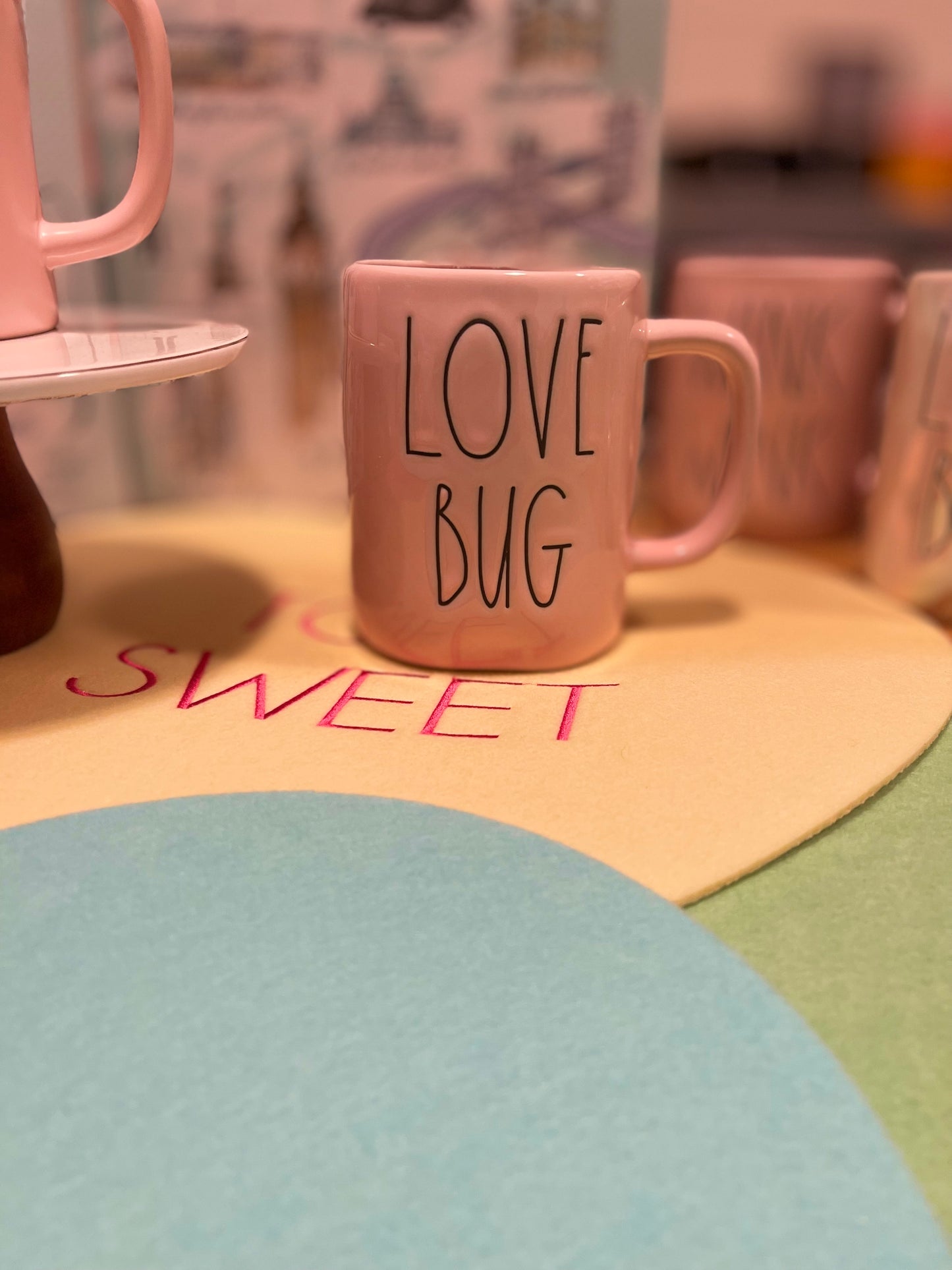 Rae Dunn "Pink Love Bug"