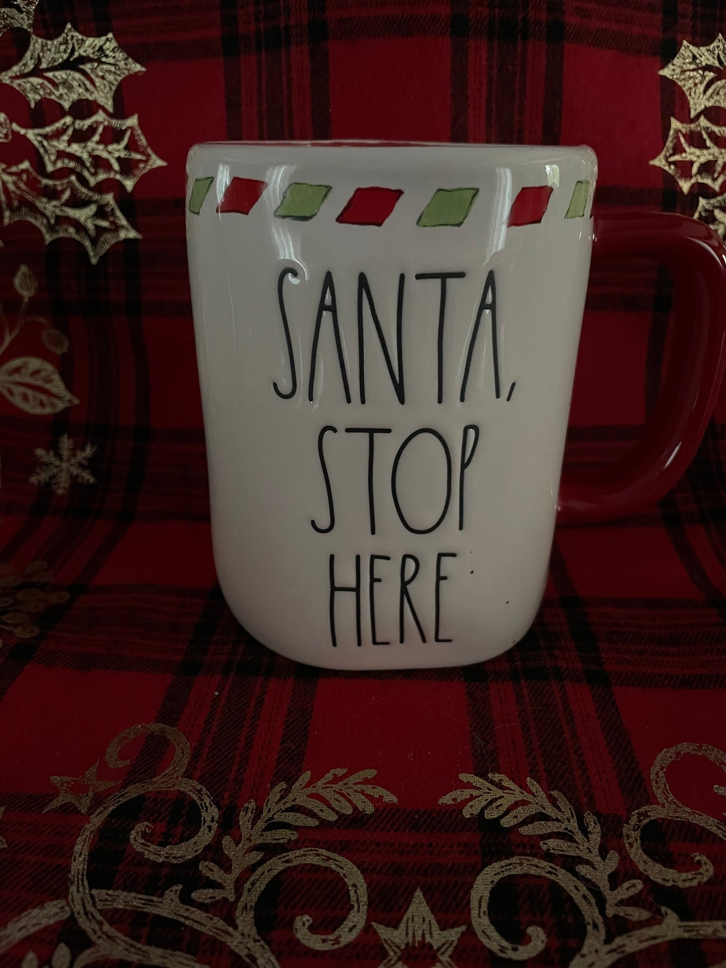 Rae Dunn Santa Stop Here