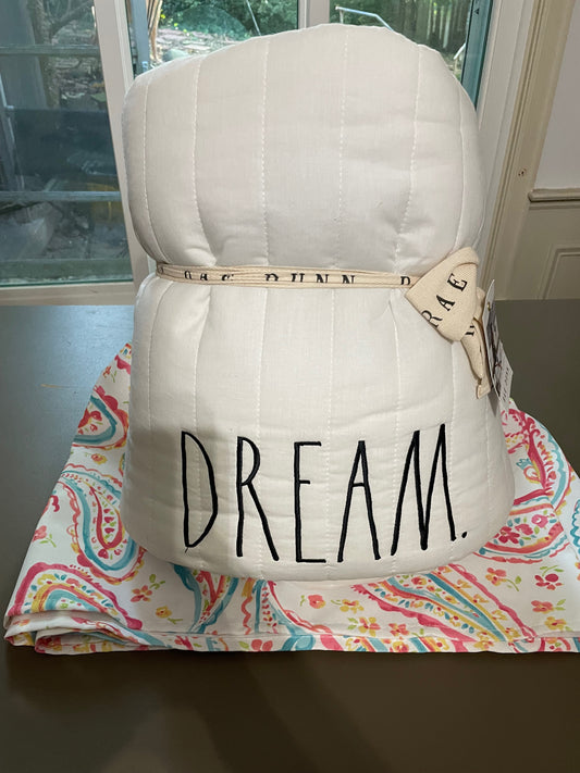 Rae Dunn white Dream comforter