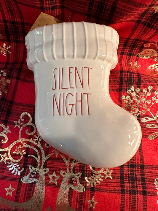 Rae Dunn Christmas Stocking Silent Night