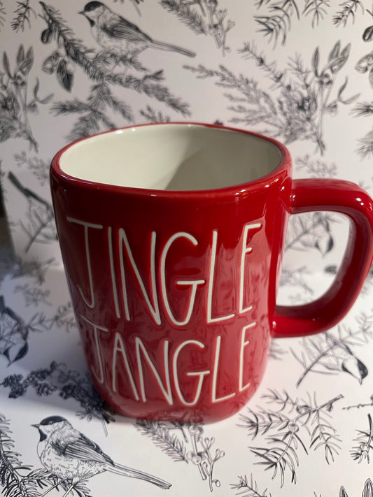 Rae Dunn Jingle Jangle Red with White Lettering 