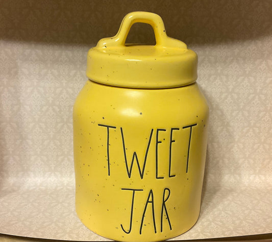 Rae Dunn Tweet Jar Yellow Small Cani