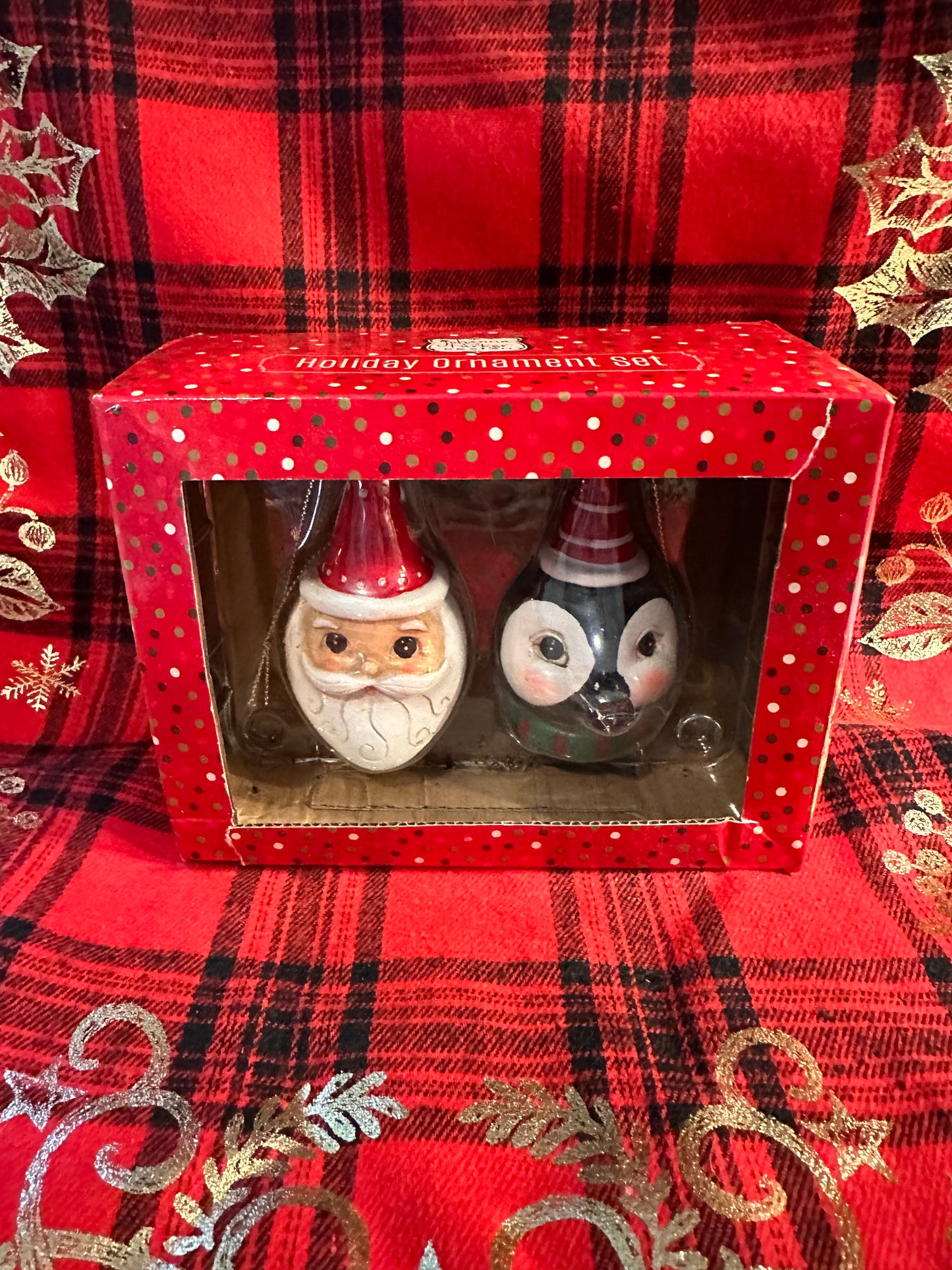 Johanna Parker Santa and Penquin Salt-n-Pepper Set