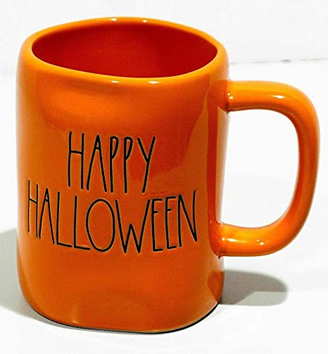 Rae Dunn Happy Halloween Orange with Black Lettering Mug