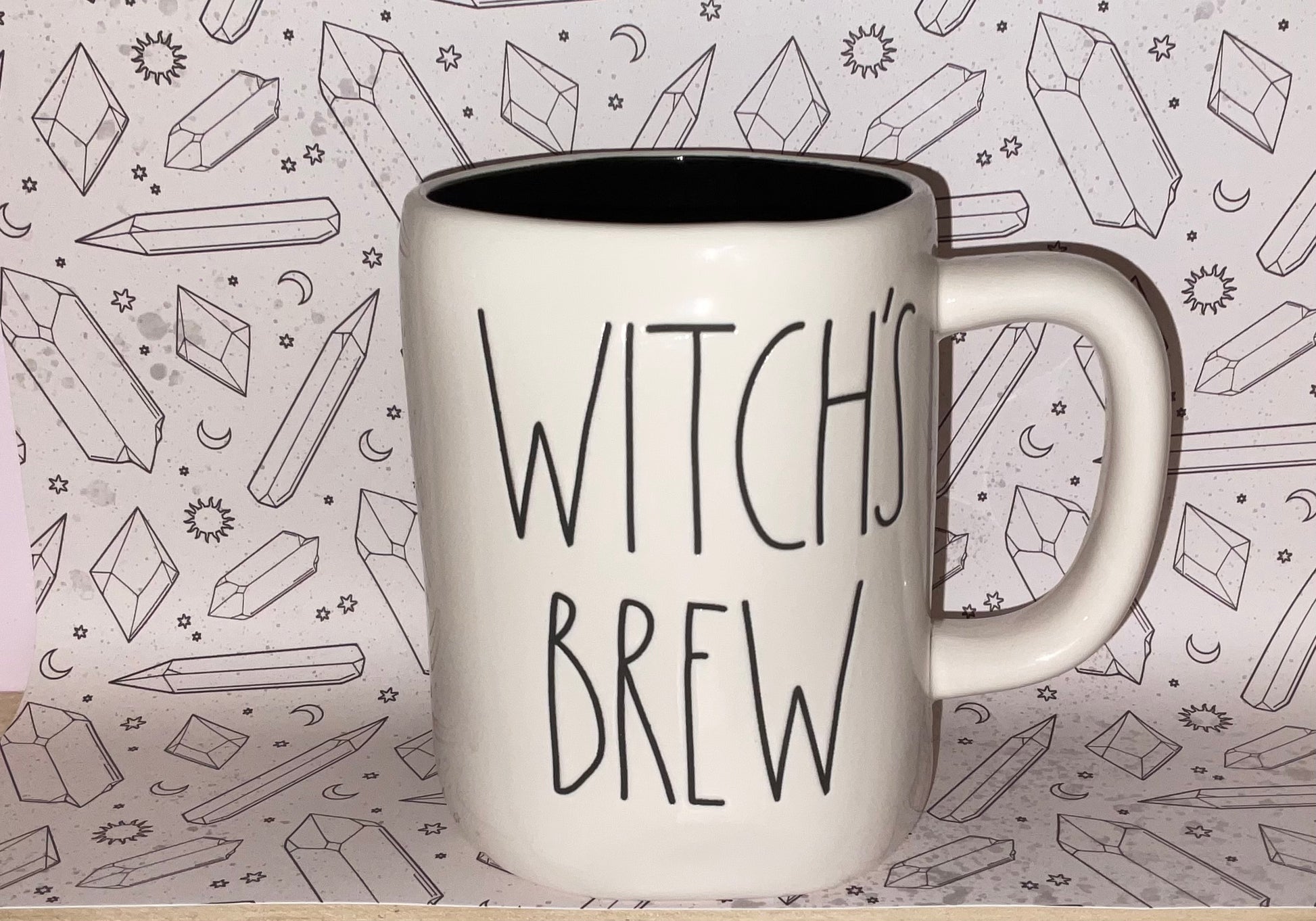 Rae Dunn Witches Brew White with Black Inside