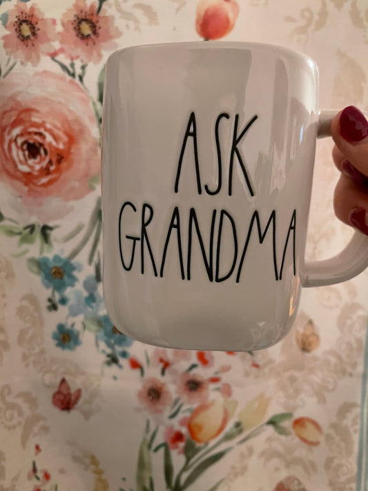 Rae Dunn Ask Grandma Mug