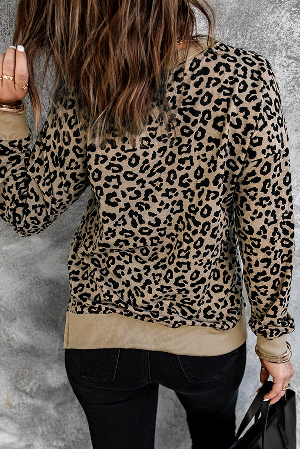 Women's Leopard Print Pull Over Shirt