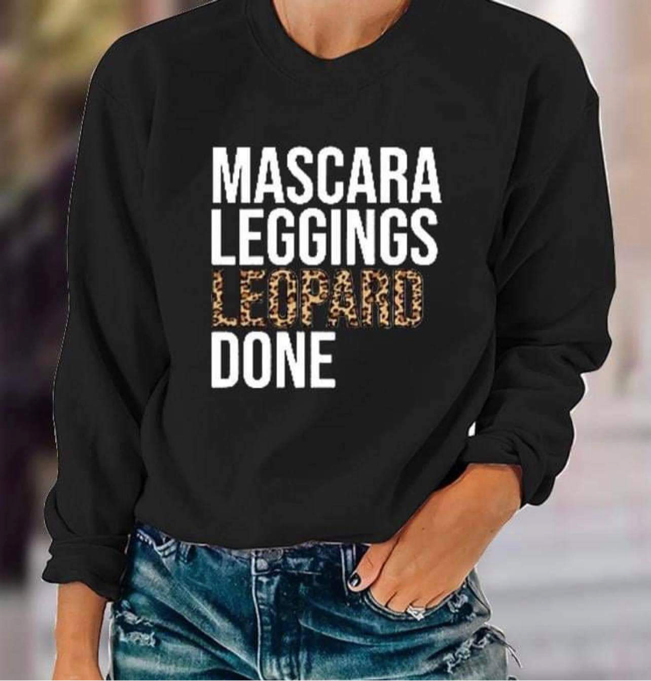 Women's Mascara Leggings Leopard Done Sweatshirt