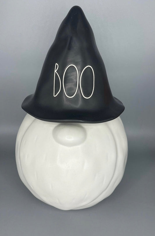 Rae Dunn Gnome with Black Boo hat