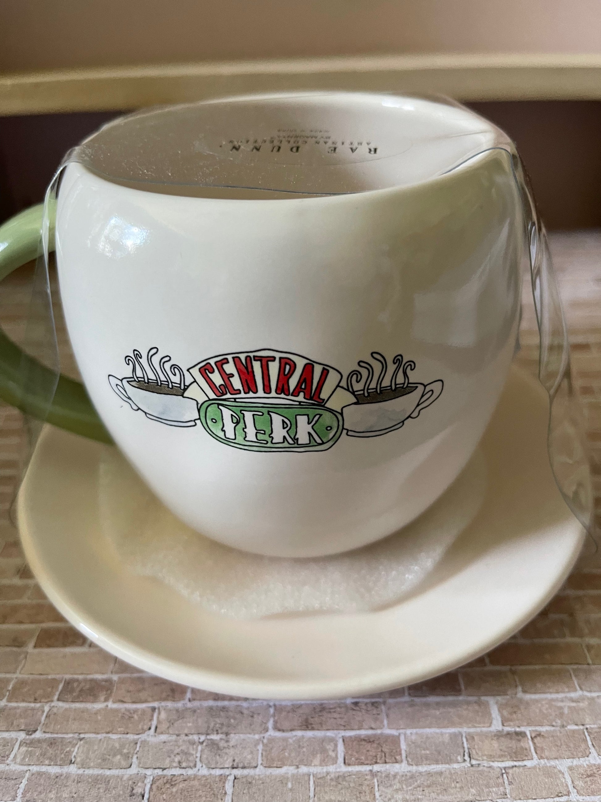 Rae Dunn Friends Central Perk Tea Cup with Central Perk Image on Back