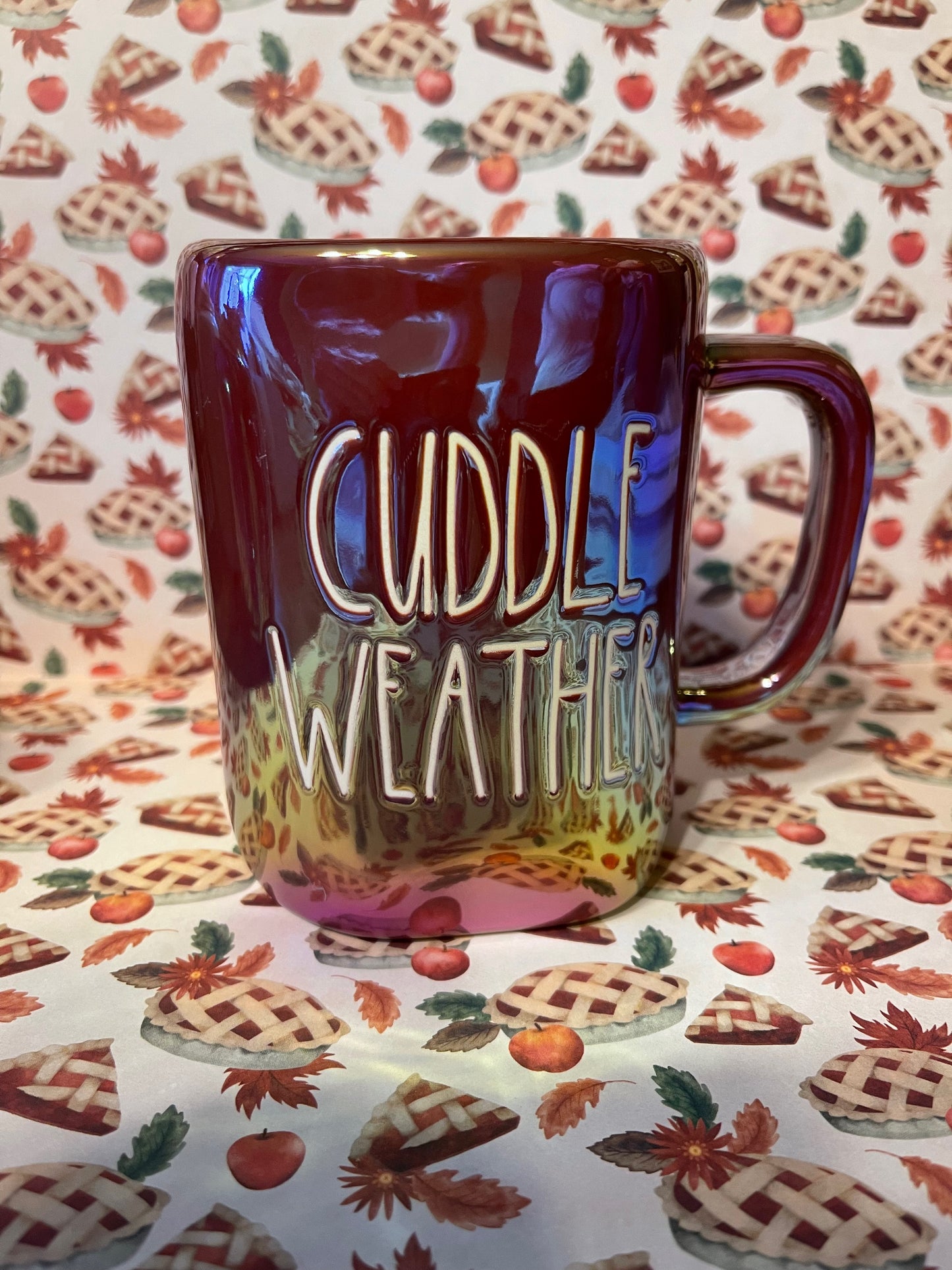 Rae Dunn Cuddle Weather Cranberry Iridescent