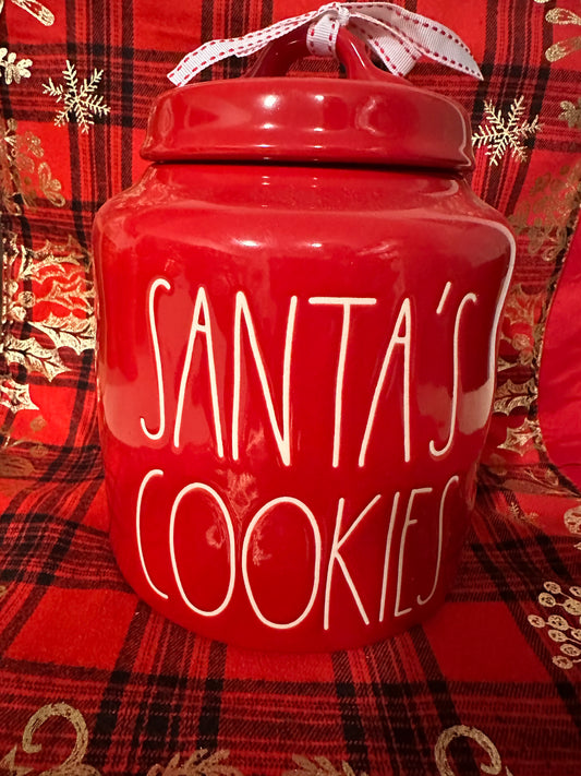 Rae Dunn Santa's Cookies Canister