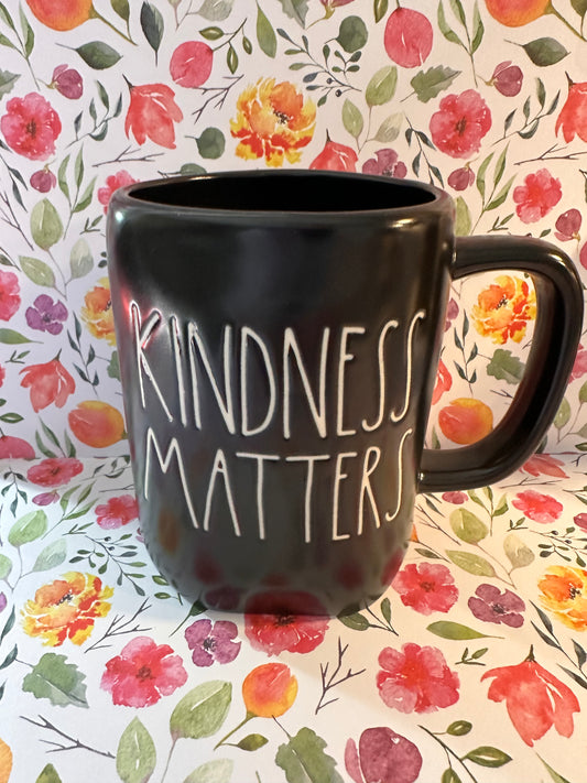 Rae Dunn Kindness Matters Black Cup