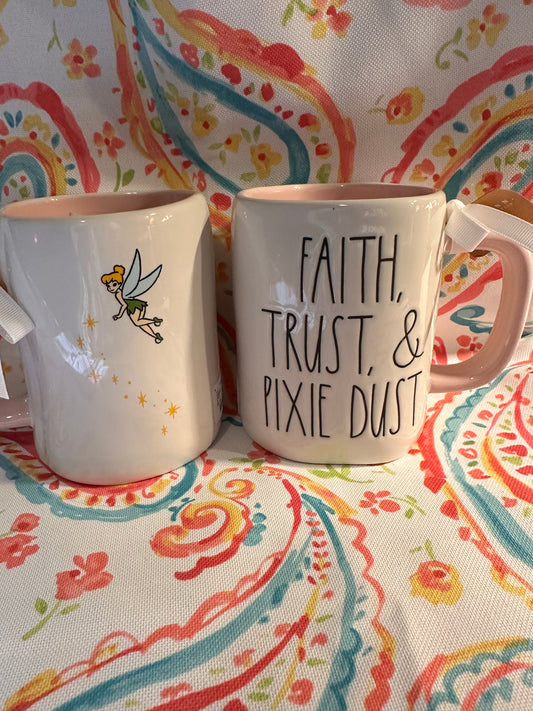 Rae Dunn Disney Faith,Trust and Pixie Dust