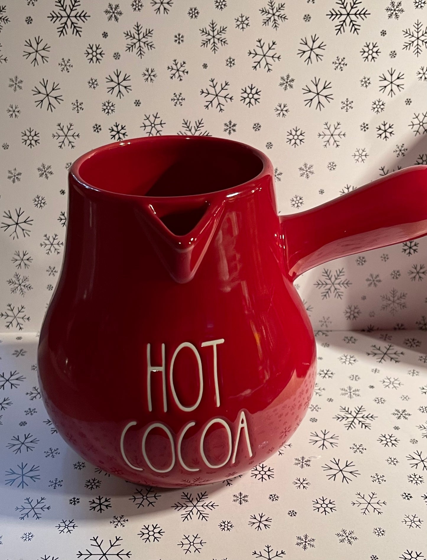 Rae Dunn Hot Cocoa Red Pour Pot 