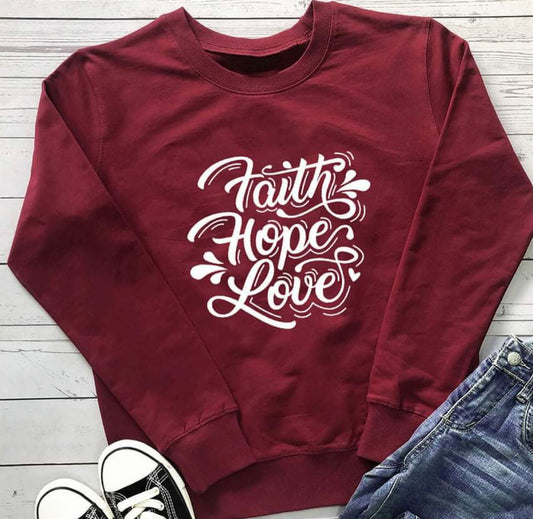 Women's Faith, Hope, Love Sweatshirt