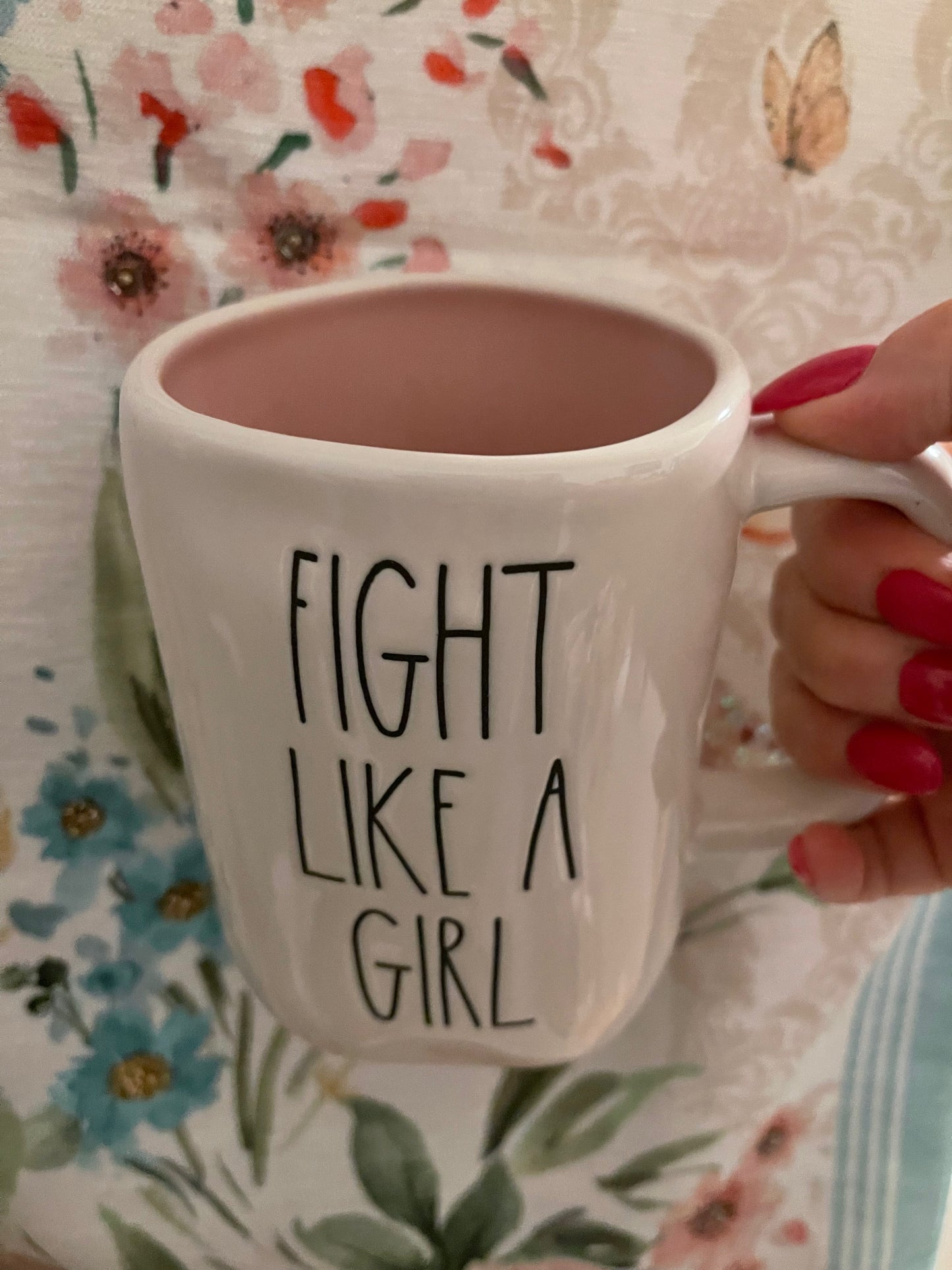 Rae Dunn Fight Like A Girl Cup