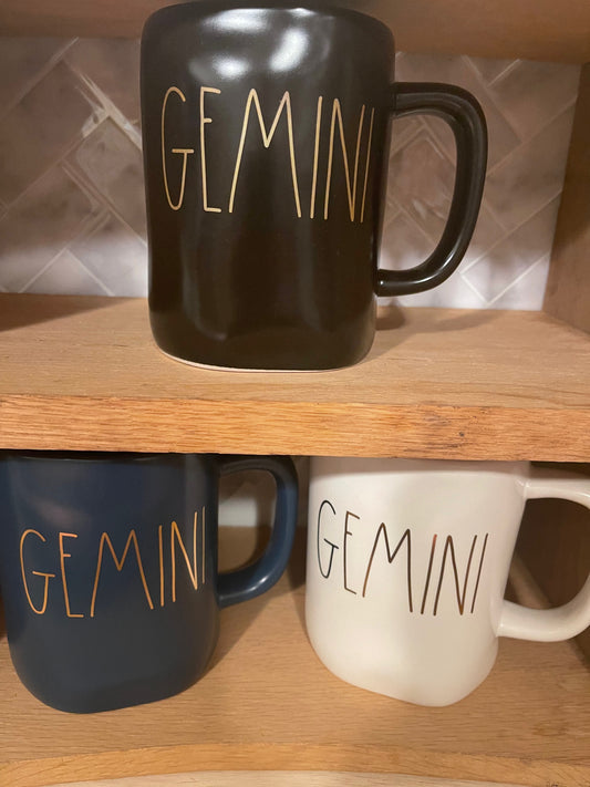 Rae Dunn Gemini Astrologcal Zodiac Sun Sign Mugs