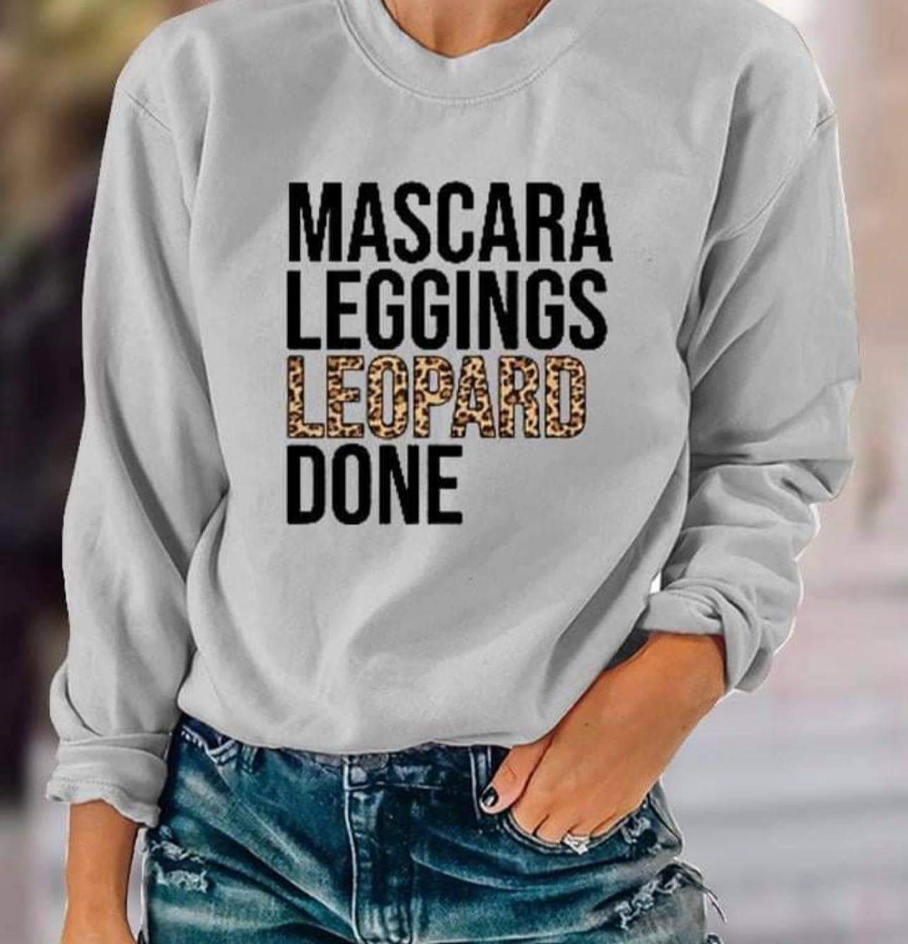 Women's Mascara Leggings Leopard Done Sweatshirt