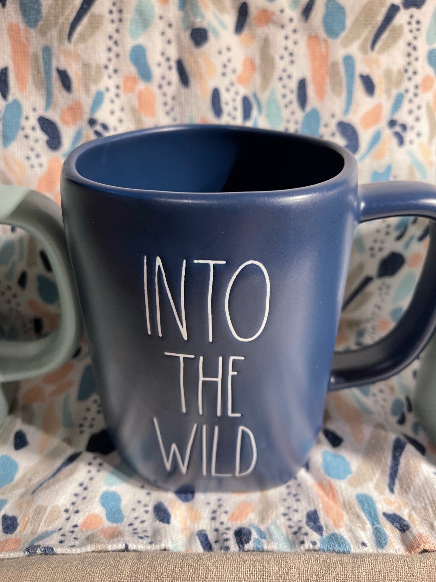 Rae Dunn Into The Wild Blue with White Lettering