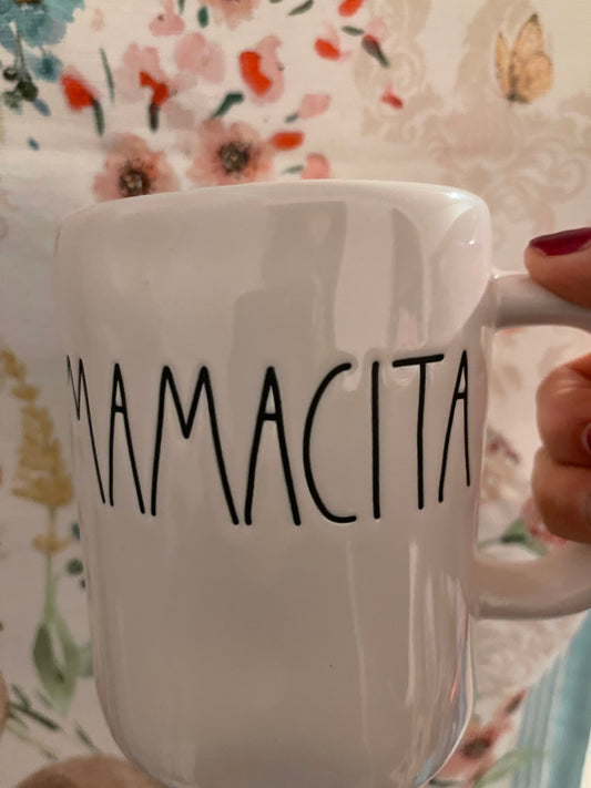 Rae Dunn Mamacita White Mug with Black Lettering