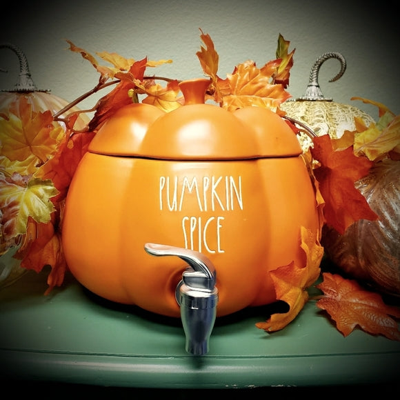 Rae Dunn Pumpkin Spice Drink Dispenser Matt Orange 