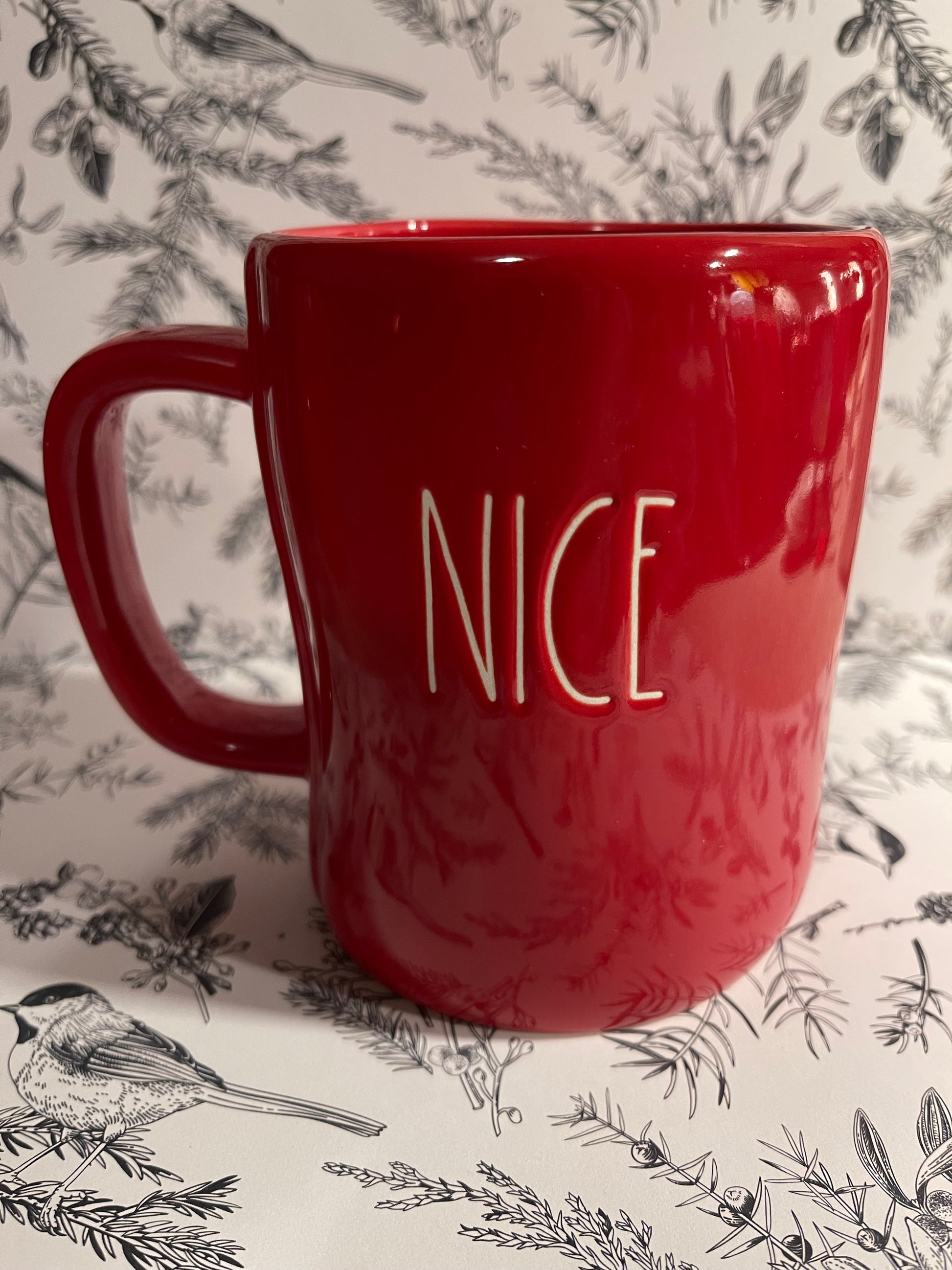 Rae Dunn Naughty/Nice Red Mug