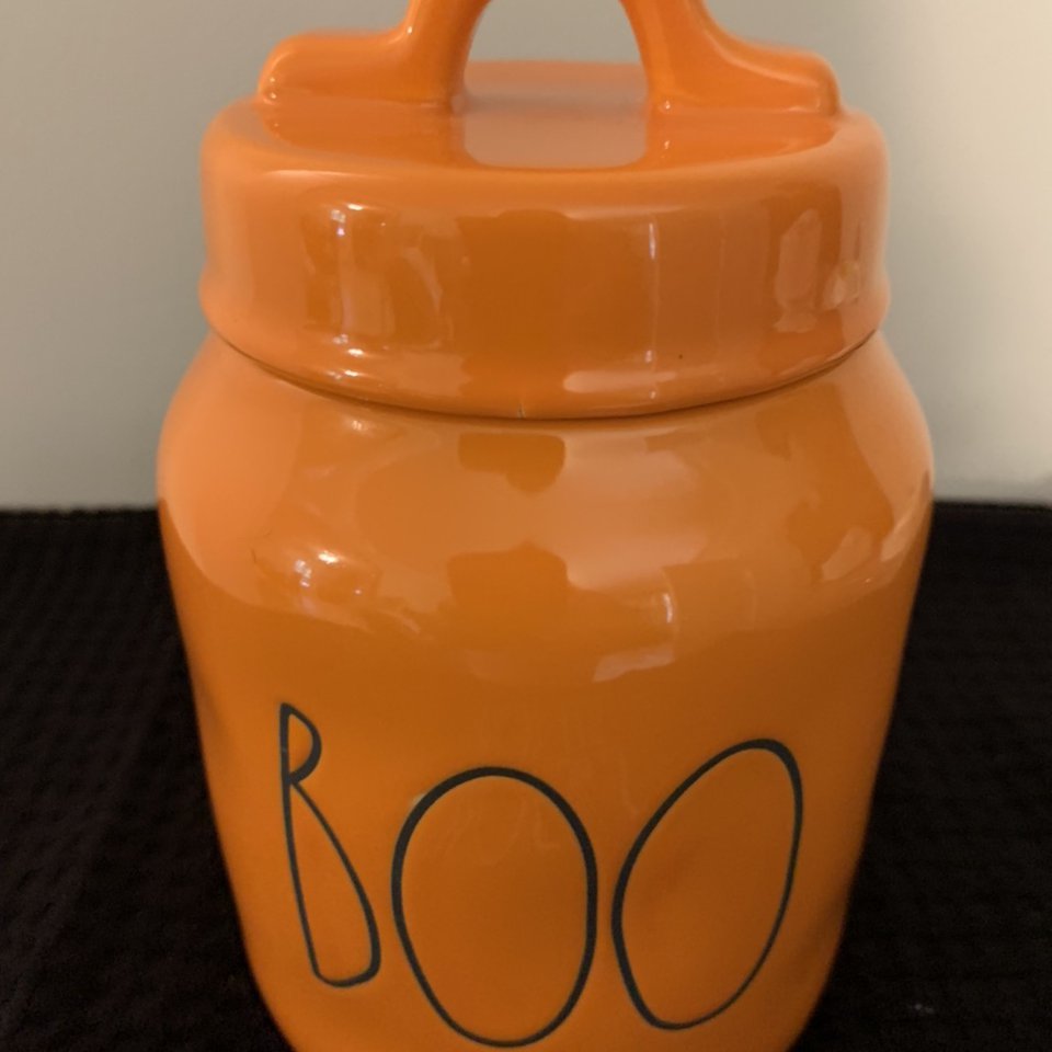 Rae deals Dunn orange baby Boo Canister