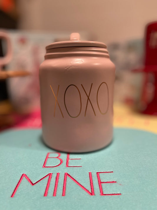 Rae Dunn XOXO Pink Canister