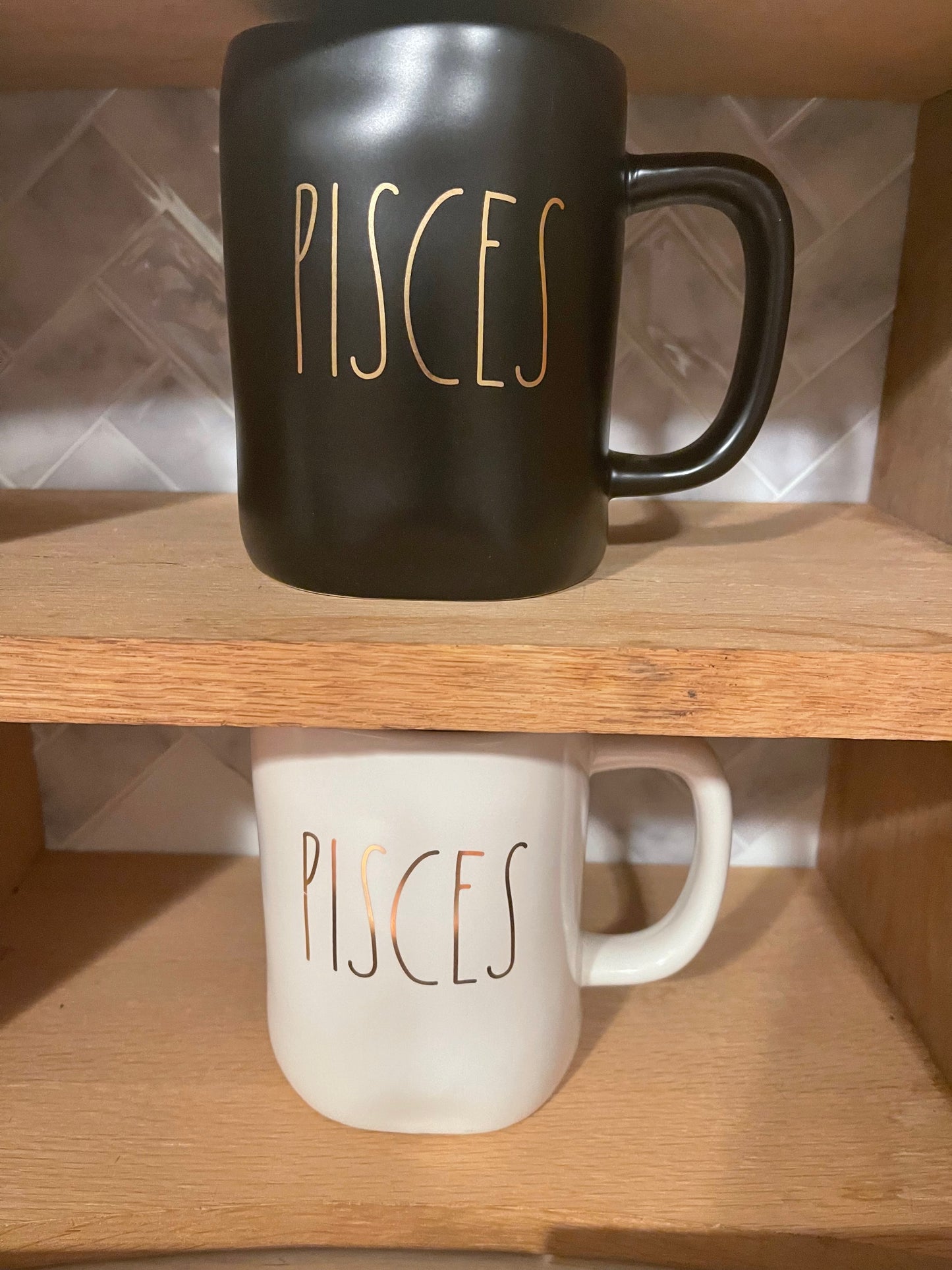 Rae Dunn Pisces Astrologcal Zodiac Sun Sign Mugs