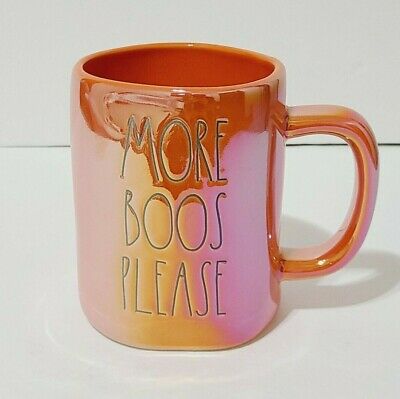 Rae Dunn More Boos Please Orange iridescent coffee mug