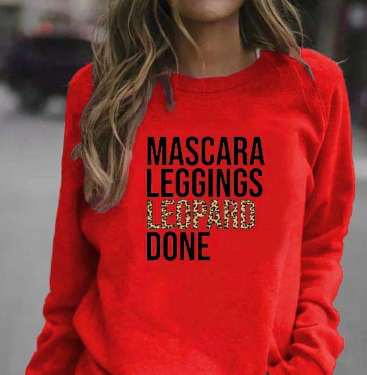 Women's Mascara Leggings Leopard Done Sweatshirt