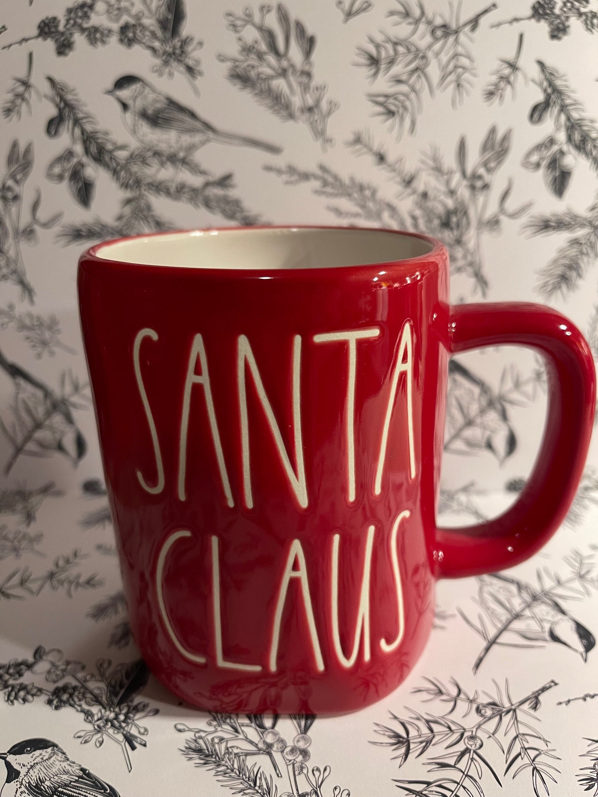 Rae Dunn Santa Claus Red Cup with White Inside