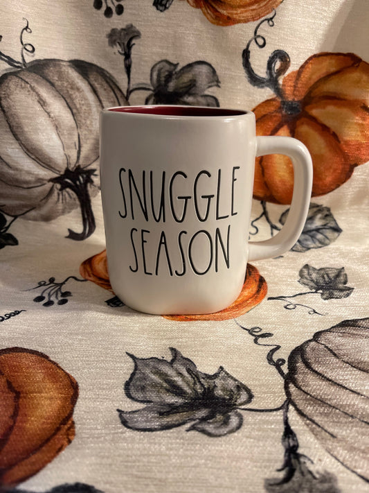 Rae Dunn Snuggle Season White with Cranberry Inside