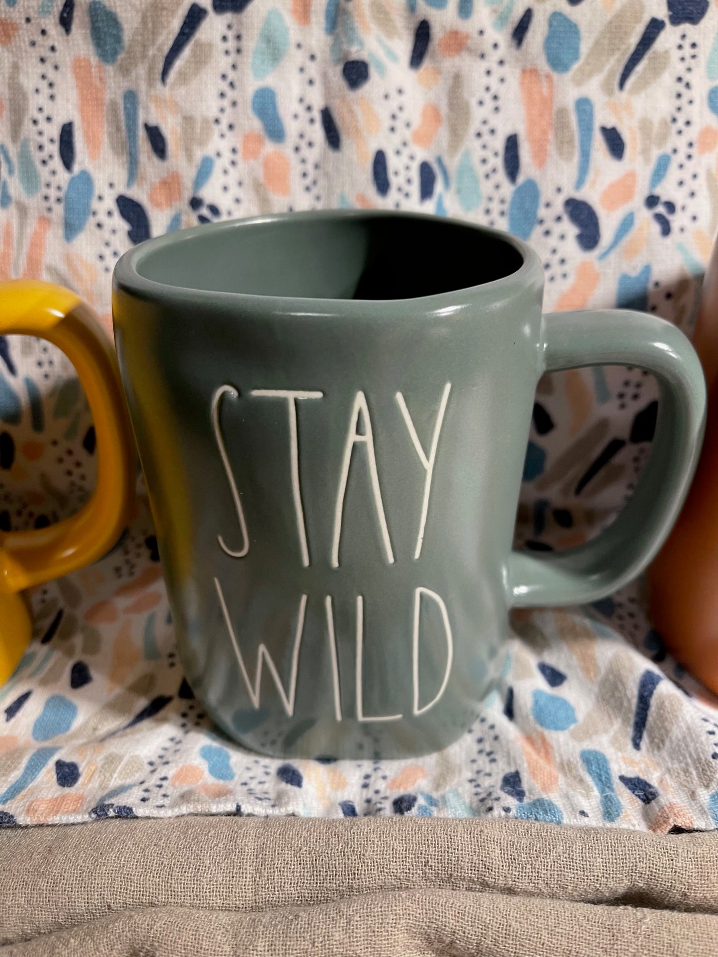 Rae Dunn Stay Wild Green with White Lettering