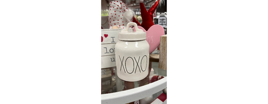 Rae Dunn "XOXO" White Small Canister