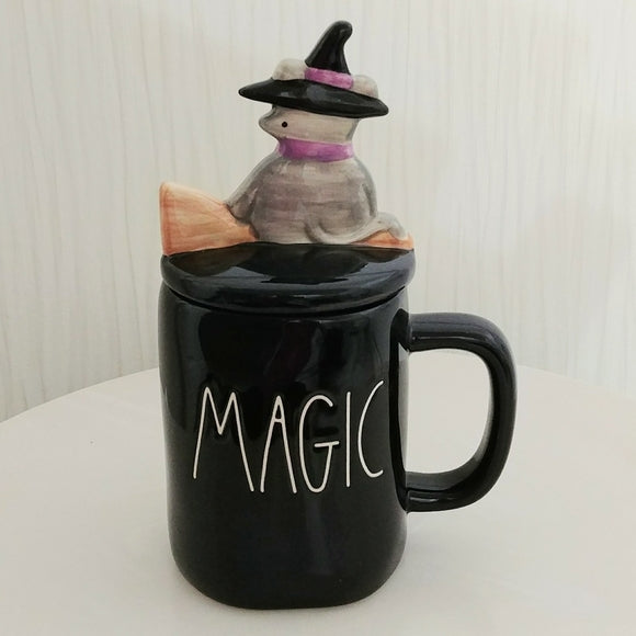 Rae Dunn Magic coffee Mug With Cat Top